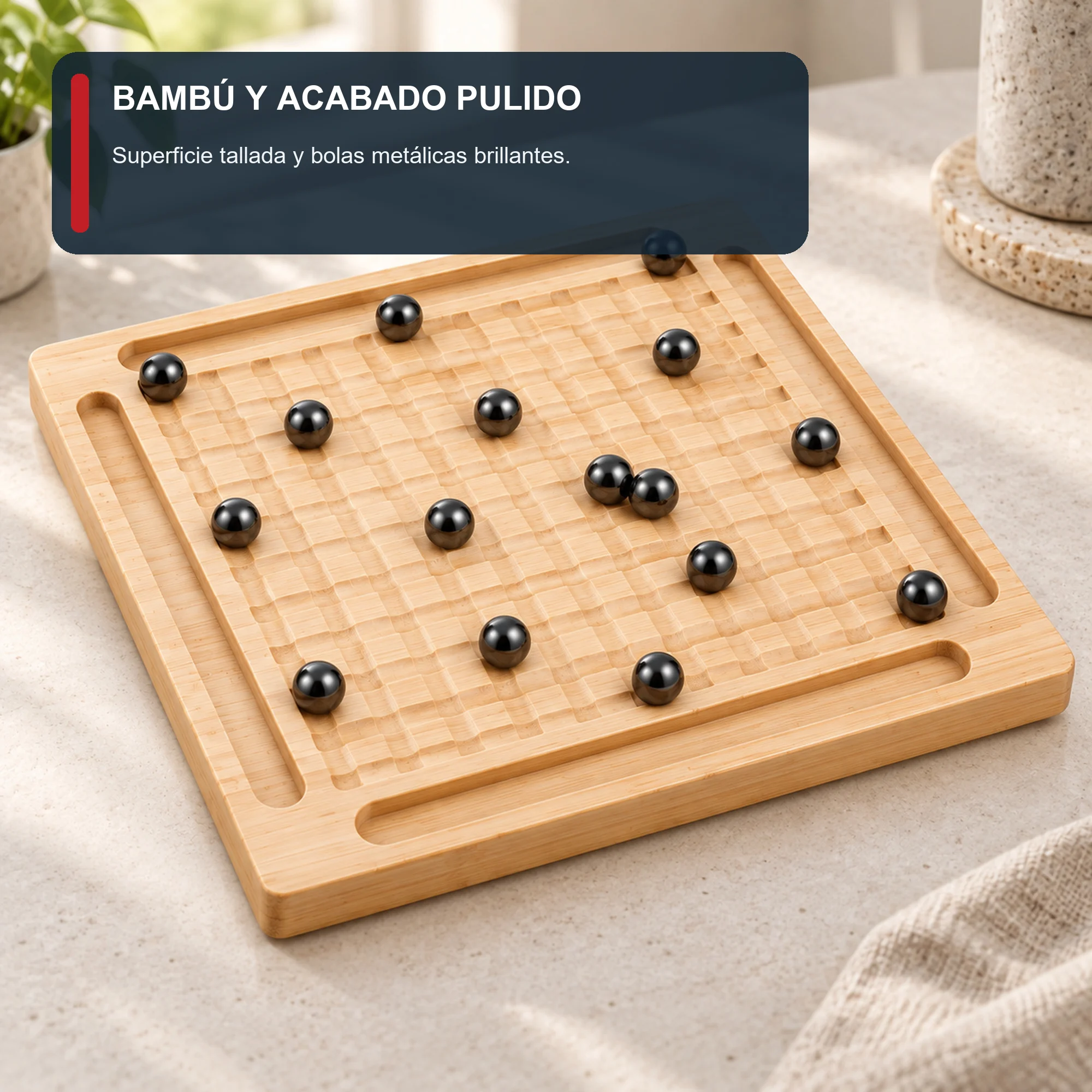 Juego Magnetic Chess de Madera, 23,5 × 23,5 cm