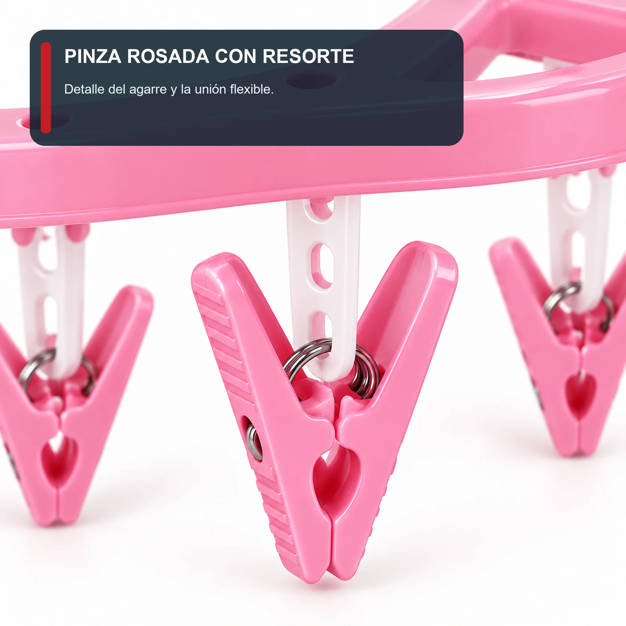 Tendedero Colgante Circular Compacto con 10 Pinzas, diámetro 22 cm
