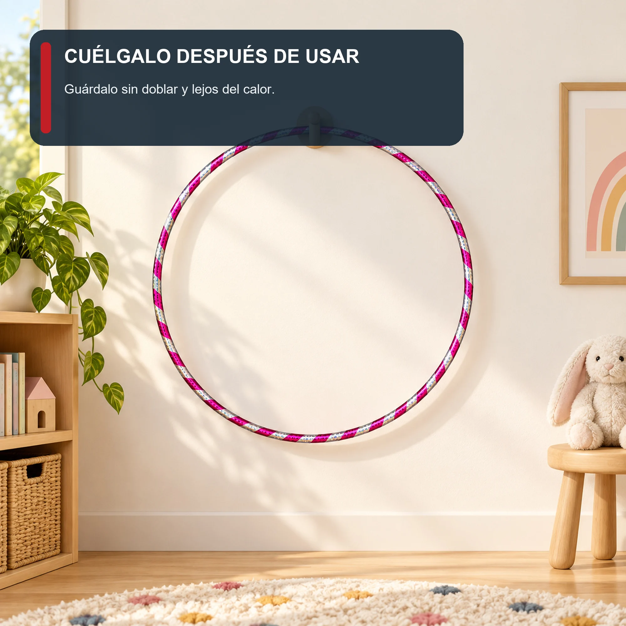 Aro Hula Hula Metalizado Bicolor, 65 cm, Color Surtido