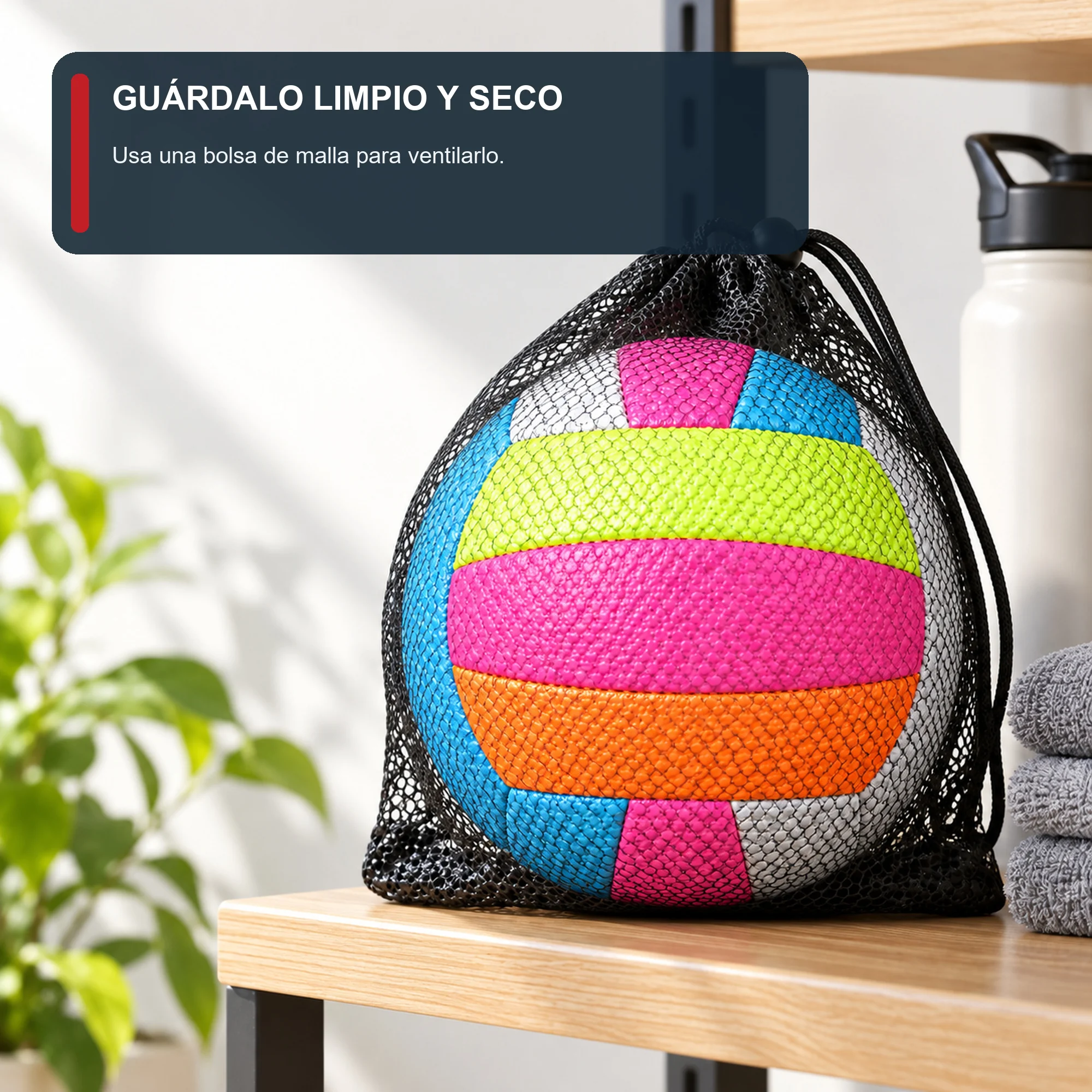 Balón de Vóleibol Multicolor, Circunferencia 67 cm