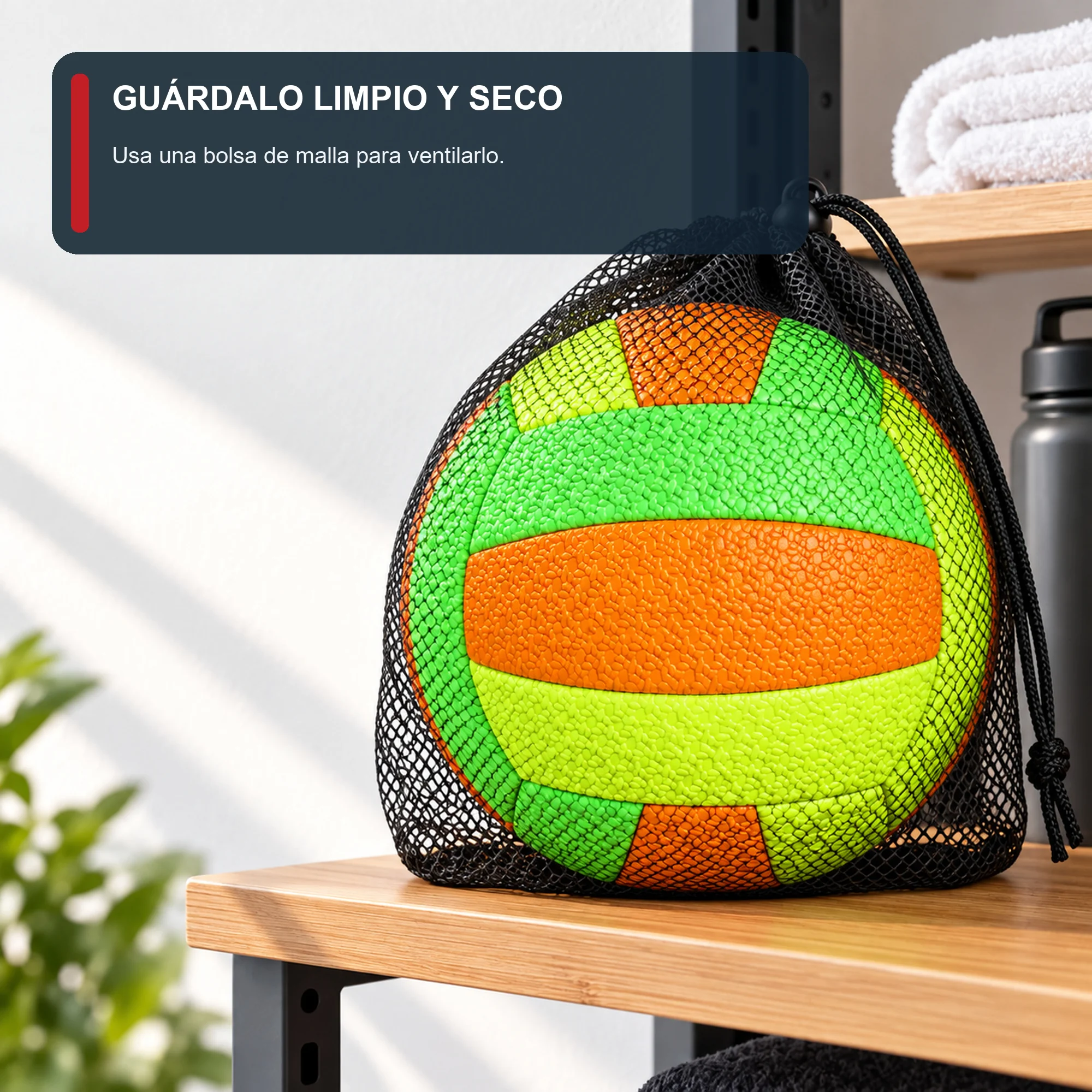 Balón de Vóleibol Tres Colores, 18,5 cm
