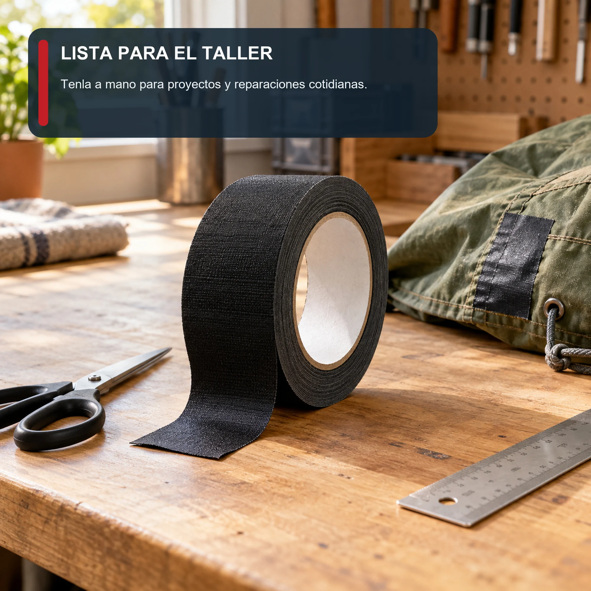 Cinta Americana de Tela Negra, 48 mm × 5 m