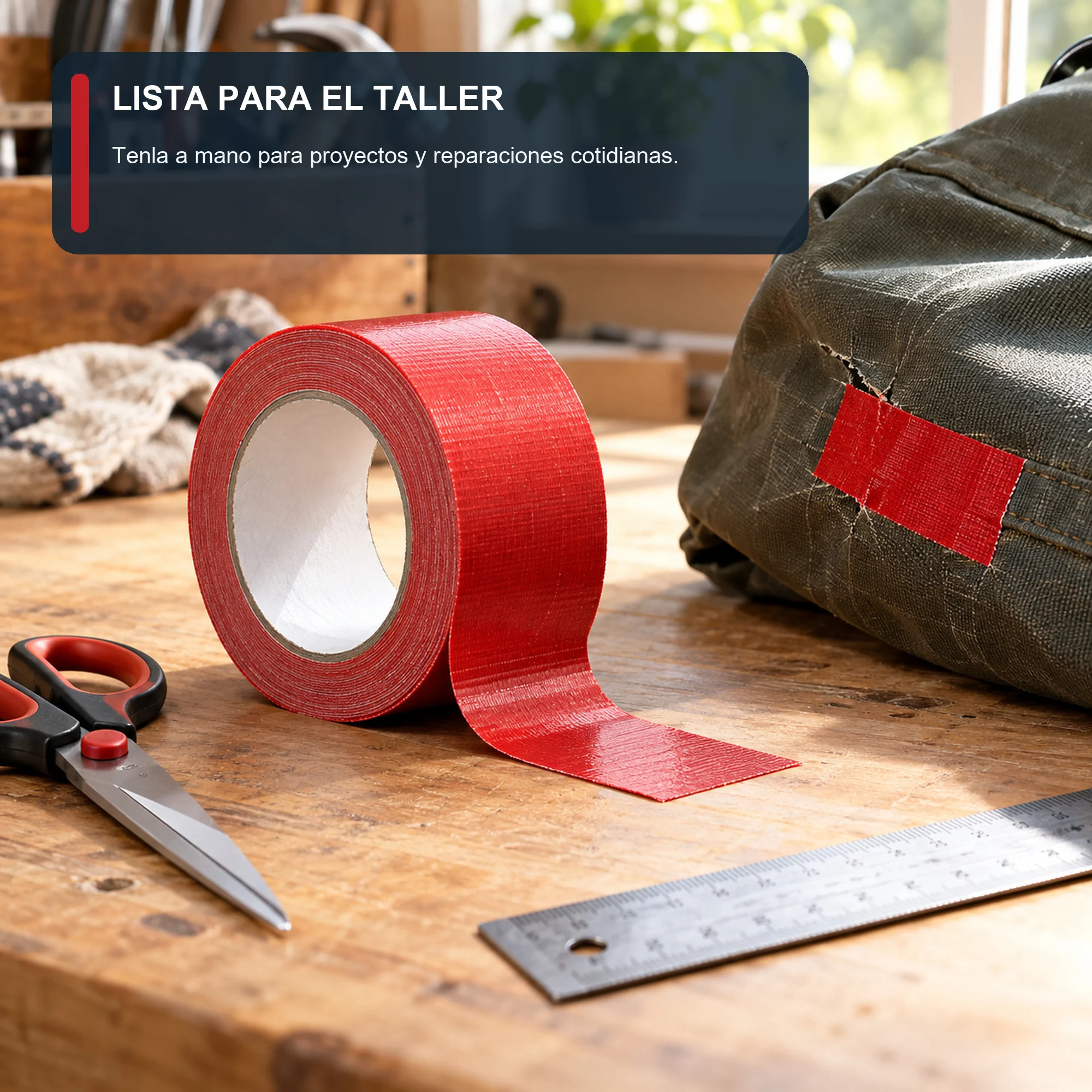 Cinta Americana de Tela Roja, 48 mm × 5 m