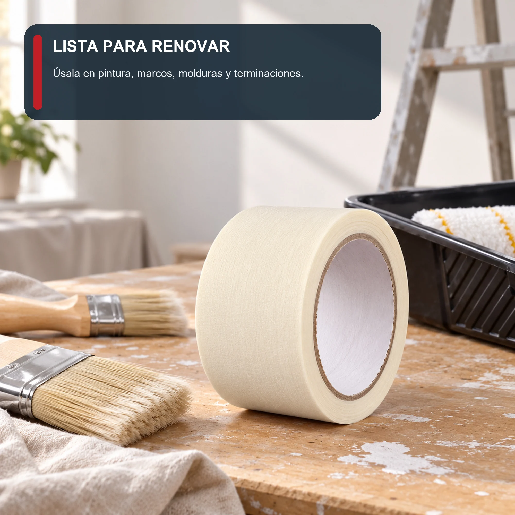 Cinta de Enmascarar para Pintura, 48 mm × 15 m