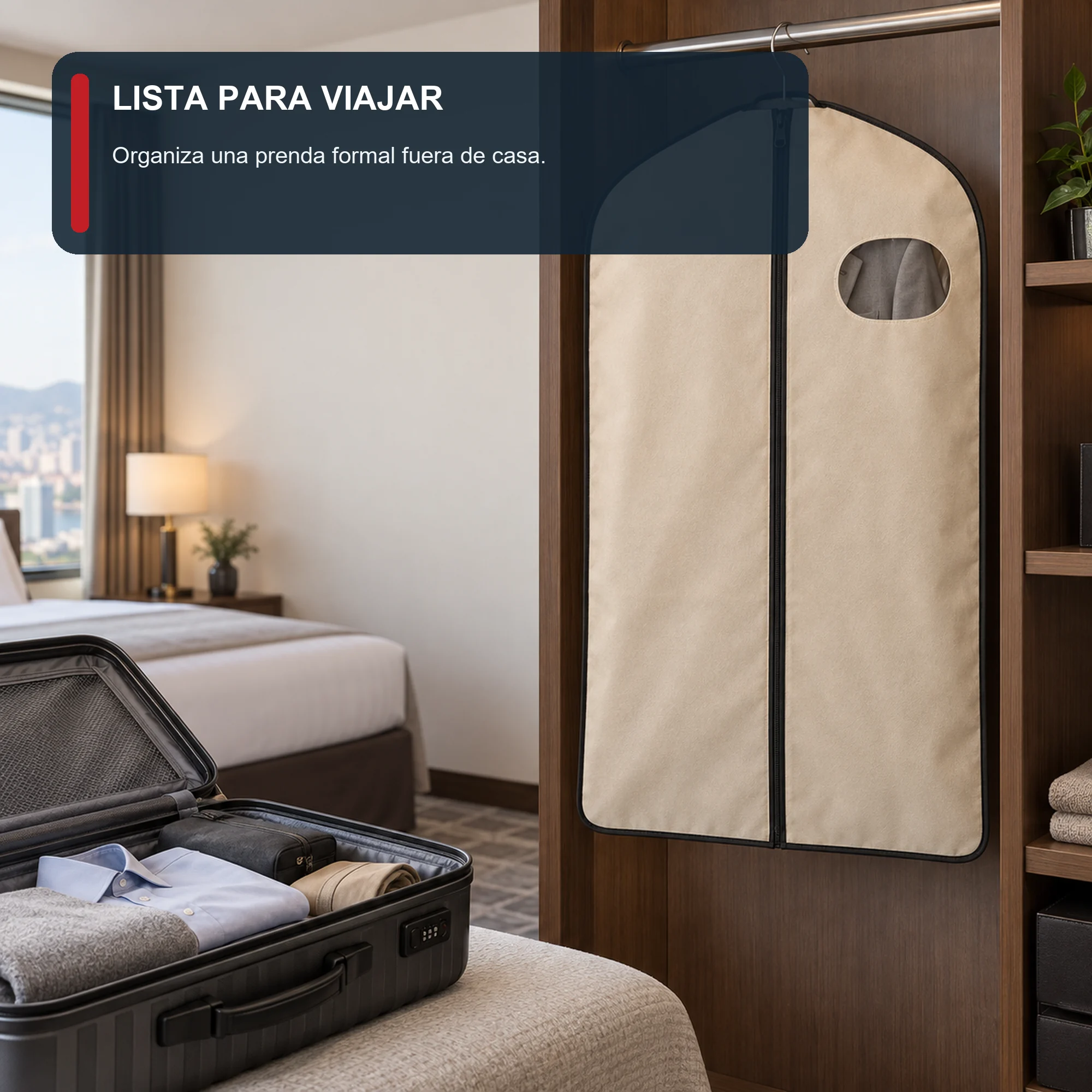 Funda de Traje de Tela No Tejida con Cierre, 60 × 100 cm, 1 Unidad