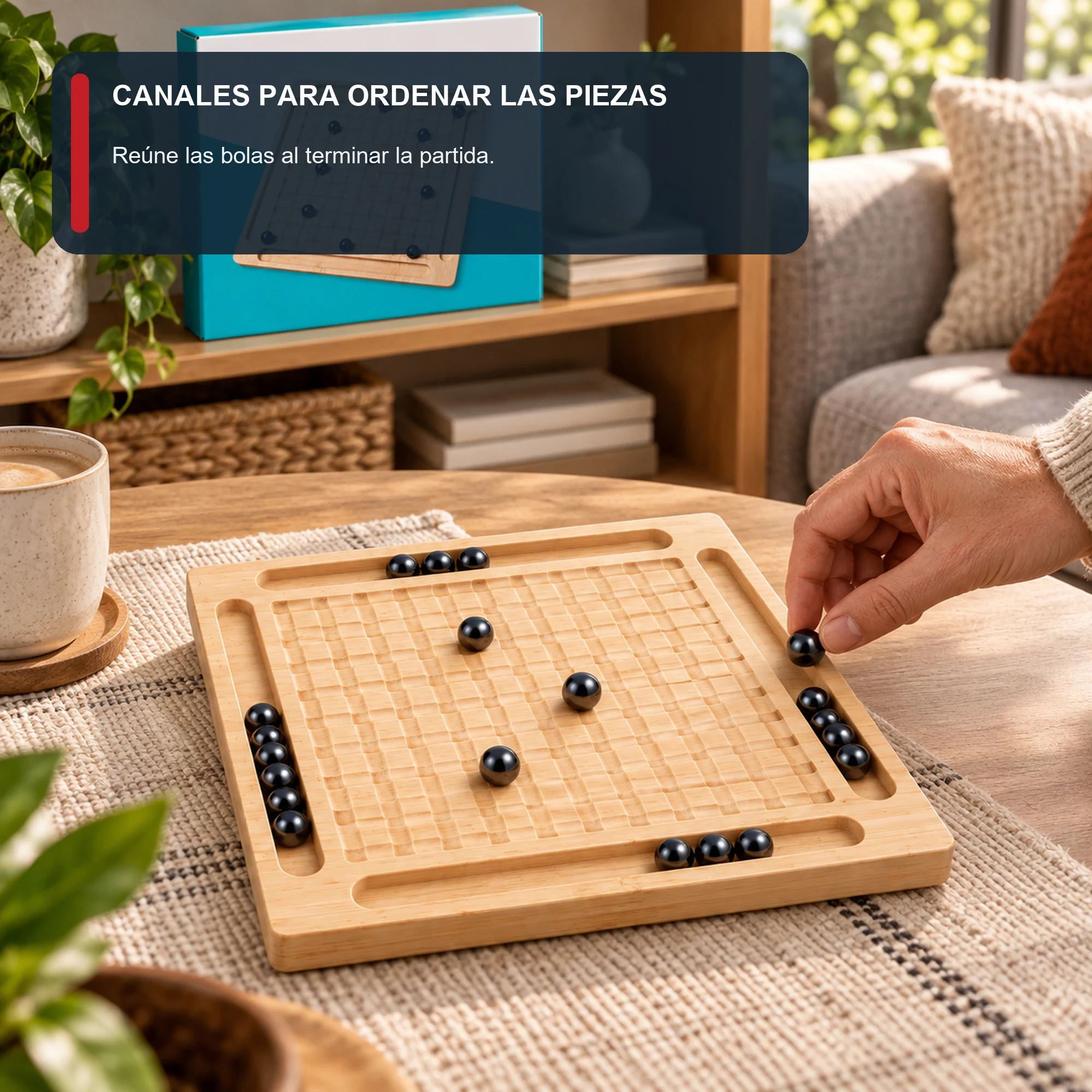 Juego Magnetic Chess de Madera, 23,5 × 23,5 cm