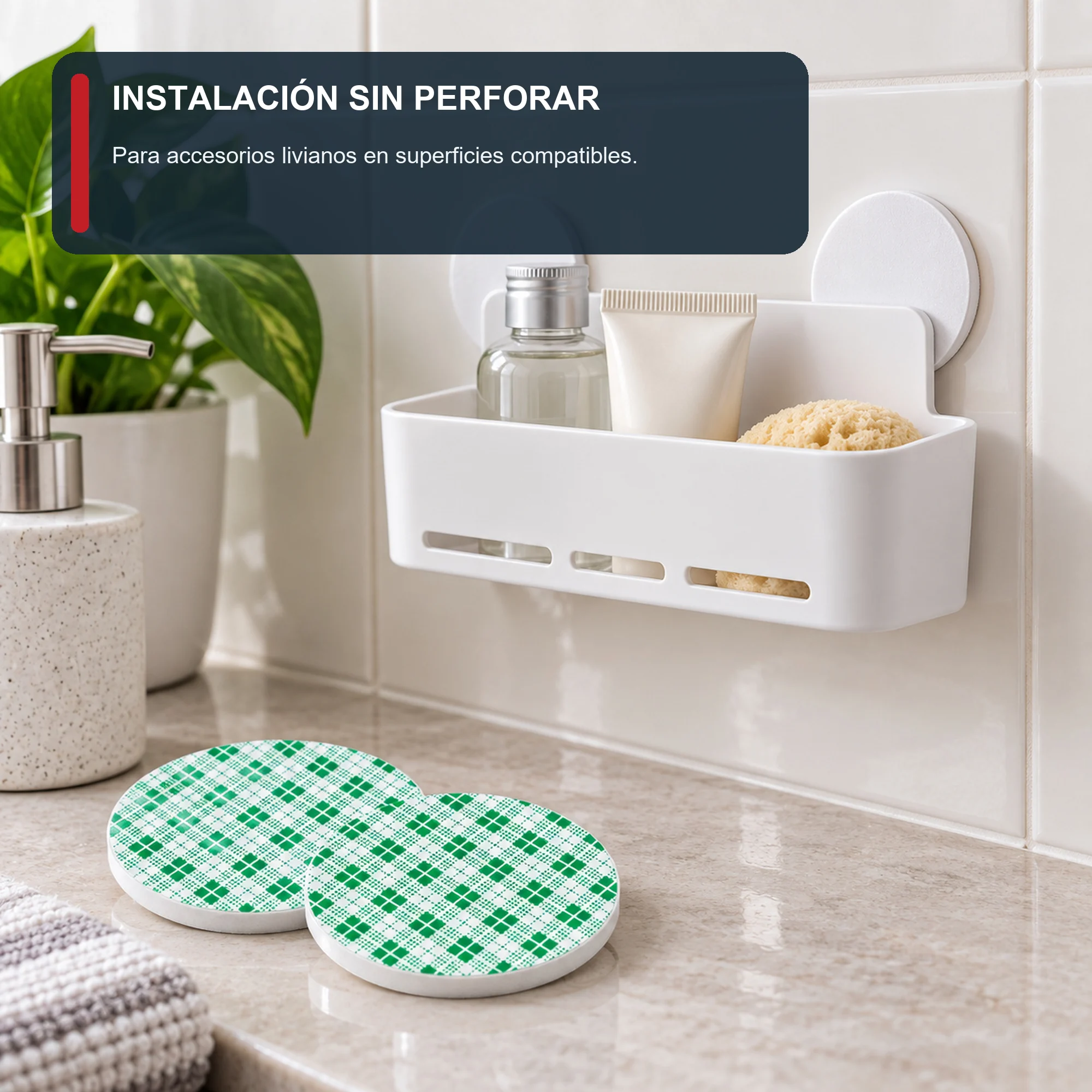 Set de 2 Almohadillas Adhesivas de Espuma EVA Redondas, 60 mm